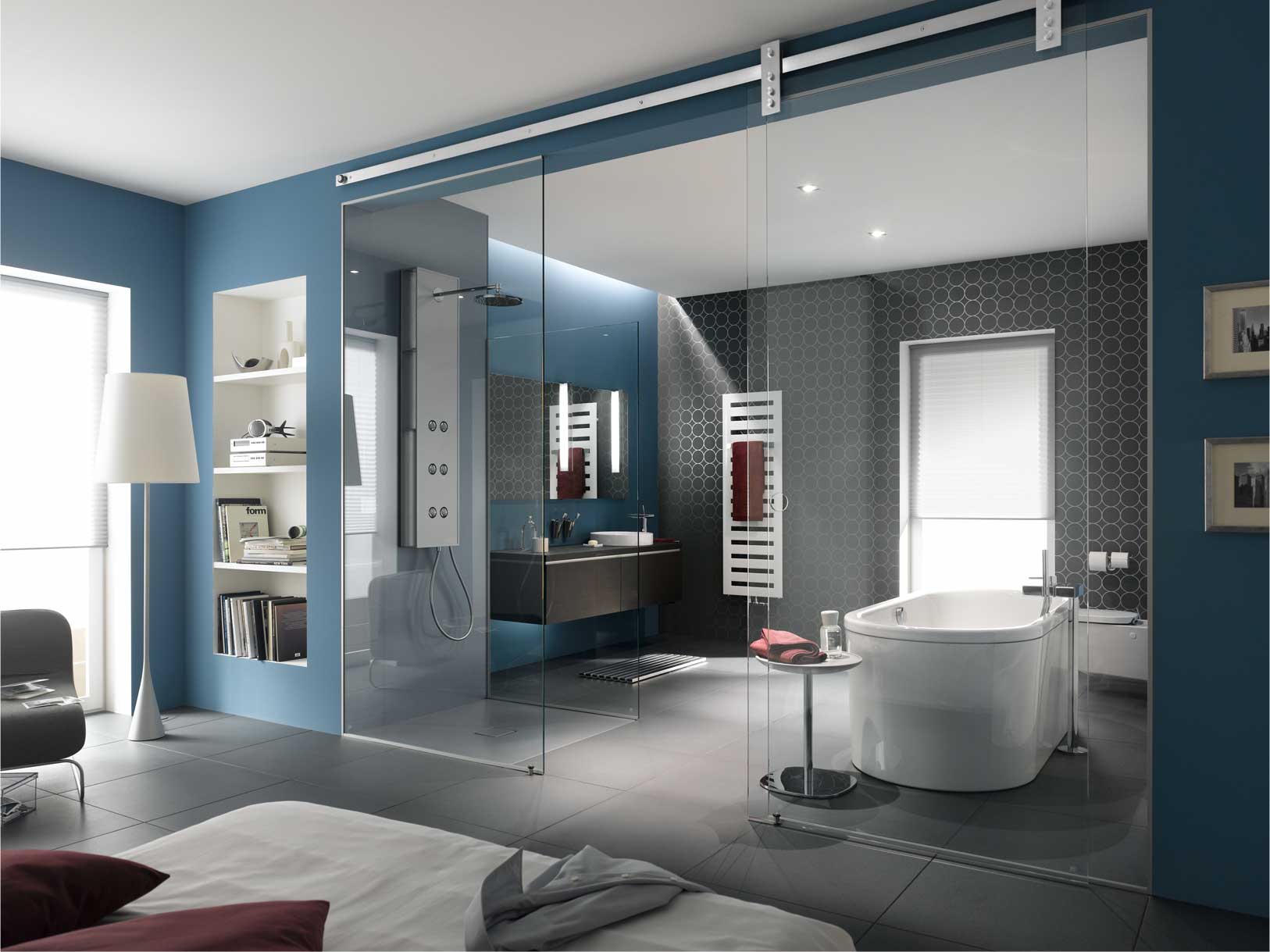 Luxury shower doors with Clarvista glass
