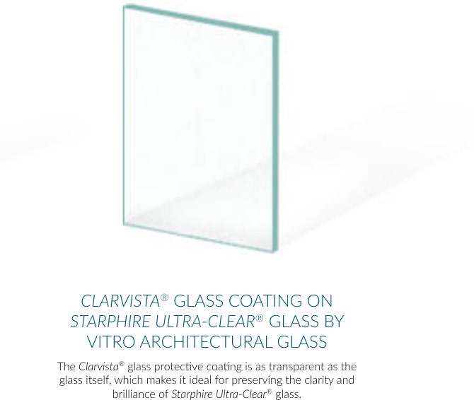 Clarvista Glass on Starphire Ultra-Clear Glass